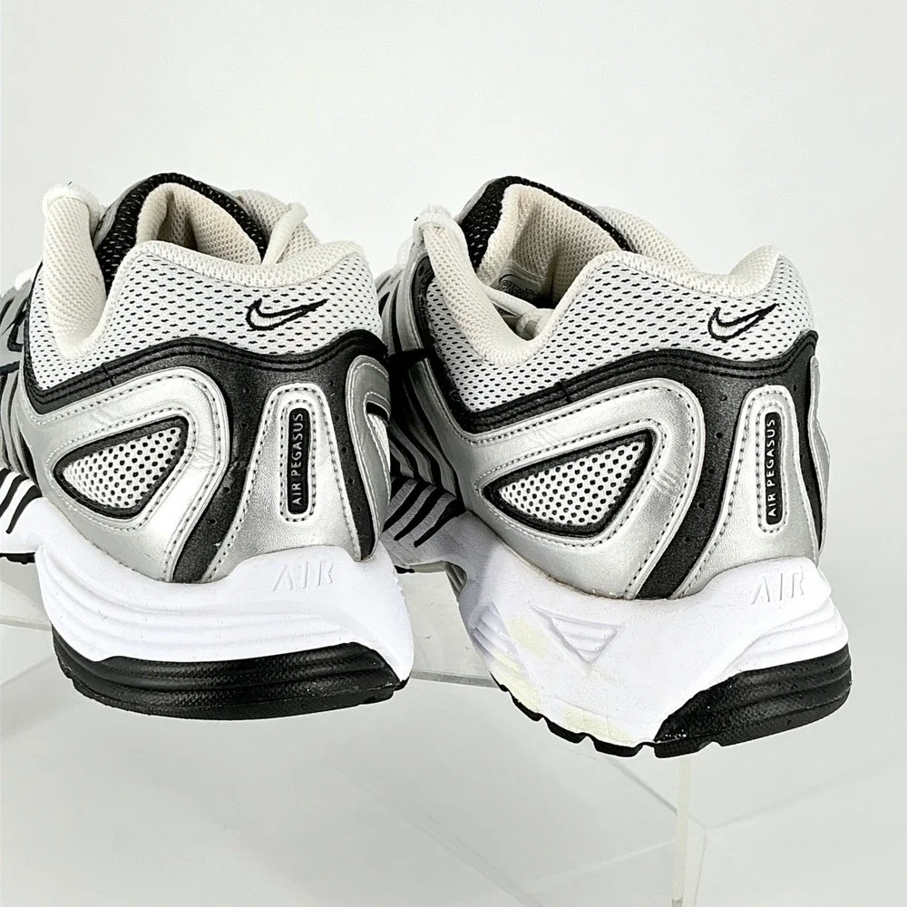 Nike Air Pegasus 2005 Mens Size 13 Running Shoes Metallic Silver Black Sneakers‎
